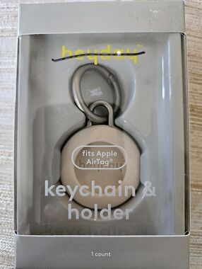 Minimalist AirTag Holder Keychain Heyday Neutral Silicone Case